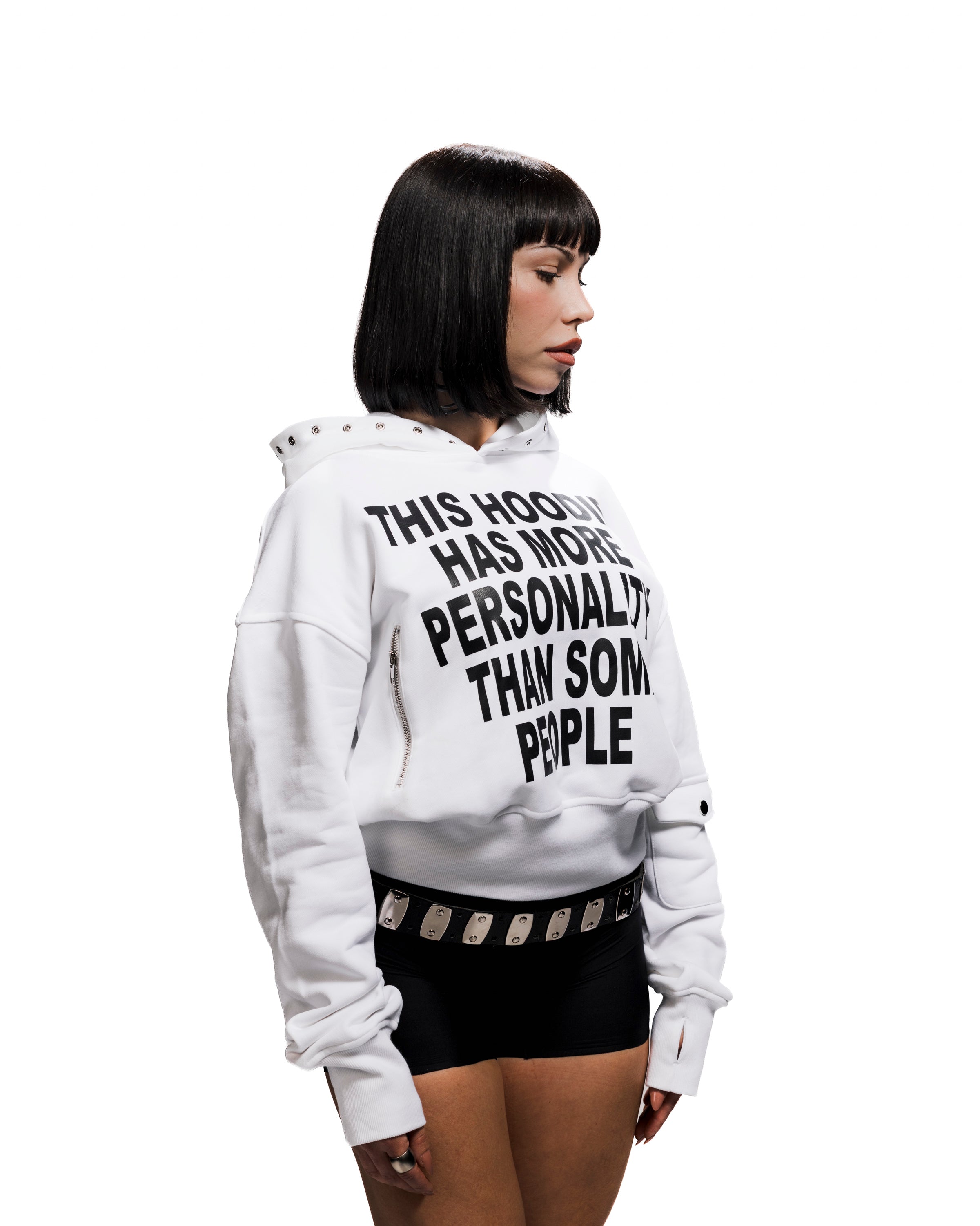PERSONALITY WHITE HOODIE