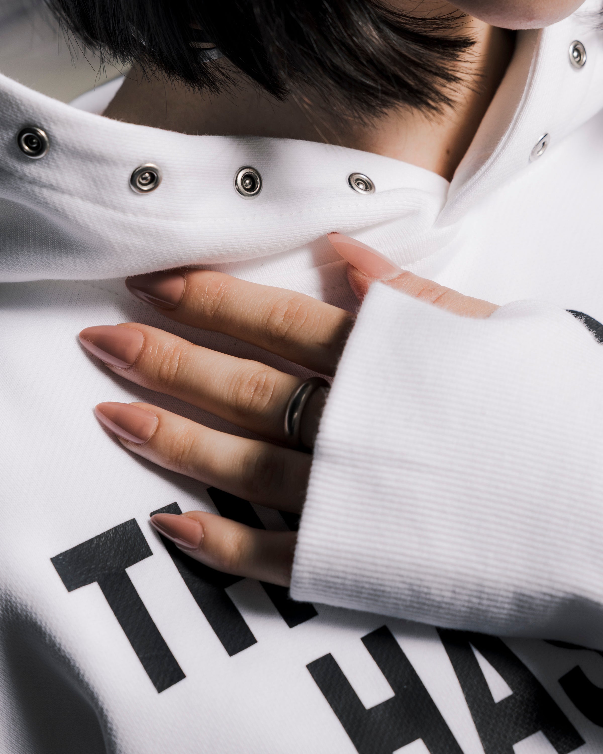 PERSONALITY WHITE HOODIE